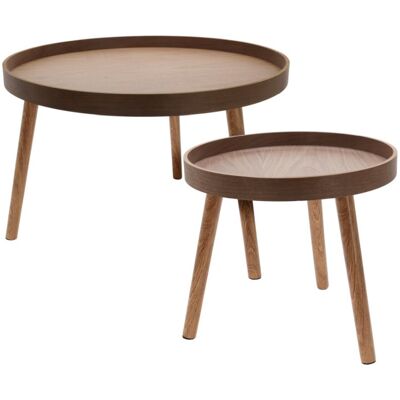 Homestyling Odkládací Stolek Sada 2 Ks Borovice Tmavě Hnědá Ko-Kr8200310 Homestyling Odkládací Stolek Sada 2 Ks Borovice Tmavě Hnědá Ko-Kr8200310