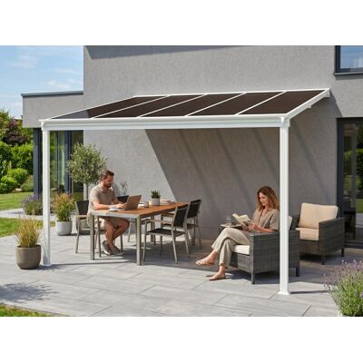 Lanitplast Hliníková Pergola Lanitplast Wall 33 Bílá + Bronz Pc Lanitplast Hliníková Pergola Lanitplast Wall 33 Bílá + Bronz Pc