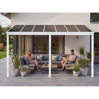 Hliníková Pergola Lanitplast Wall 53 Bílá + Bronz Pc Hliníková Pergola Lanitplast Wall 53 Bílá + Bronz Pc