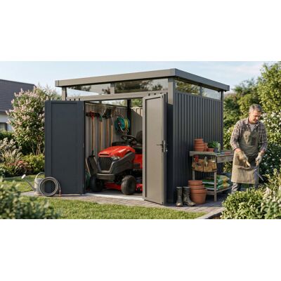 Plechový Domek Lanitplast Marburg 88 Antracit Lg4017 Plechový Domek Lanitplast Marburg 88 Antracit Lg4017