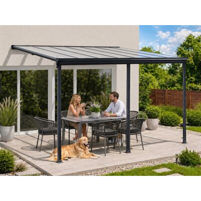 Hliníková Pergola Lanitplast Wall 53 Fsx Antracit + Čirý Pc Lg4317 Hliníková Pergola Lanitplast Wall 53 Fsx Antracit + Čirý Pc Lg4317