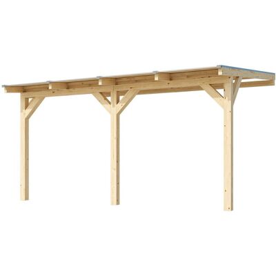 Beige zahradní pergola Weka - Terasová stříška - 348x269.5x322cm Beige zahradní pergola Weka - Terasová stříška - 348x269.5x322cm