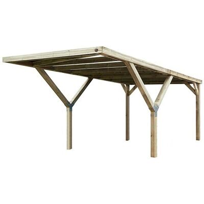 Přístřešek WEKA Carport Y - 300x362 cm, zeleno-hnědý - Carport Přístřešek WEKA Carport Y - 300x362 cm, zeleno-hnědý - Carport