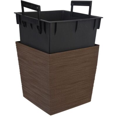 Progarden Květináč S Obalem Hnědá 24 Cm Černá Ko-Y89300430 Progarden Květináč S Obalem Hnědá 24 Cm Černá Ko-Y89300430
