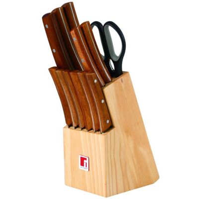 Bergner Sada Nožů V Dřevěném Bloku 6 Ks Nature Bg-8911-Mm Bergner Sada Nožů V Dřevěném Bloku 6 Ks Nature Bg-8911-Mm