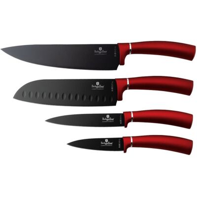 Berlingerhaus Sada Nožů S Nepřilnavým Povrchem 4 Ks Burgundy Metallic Line Bh-2887 Berlingerhaus Sada Nožů S Nepřilnavým Povrchem 4 Ks Burgundy Metallic Line Bh-2887