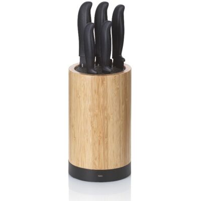 Kela Sada Nožů Ve Stojanu Acida Bambus Černý 24,5cm 13,0cm Kl-11283 Kela Sada Nožů Ve Stojanu Acida Bambus Černý 24,5cm 13,0cm Kl-11283