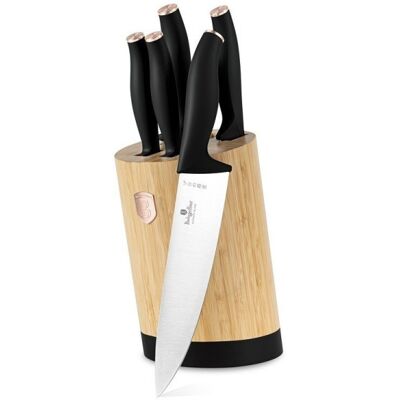 Berlingerhaus Sada Nožů Se Stojanem Bamboo 6 Ks Nerez Back Rose Collection Bh-2752 Berlingerhaus Sada Nožů Se Stojanem Bamboo 6 Ks Nerez Back Rose Collection Bh-2752