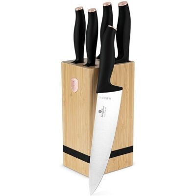 Berlingerhaus Sada Nožů S Bambusovým Stojanem 6 Ks Nerez Black Rose Collection Bh-2970 Berlingerhaus Sada Nožů S Bambusovým Stojanem 6 Ks Nerez Black Rose Collection Bh-2970
