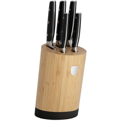 Berlingerhaus Sada Nožů Se Stojanem Bamboo 6 Ks Black Silver Collection Bh-3136 Berlingerhaus Sada Nožů Se Stojanem Bamboo 6 Ks Black Silver Collection Bh-3136