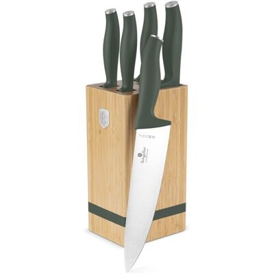 Berlingerhaus Sada Nožů Se Stojanem Bamboo 6 Ks Matte Green Collection Bh-2751 Berlingerhaus Sada Nožů Se Stojanem Bamboo 6 Ks Matte Green Collection Bh-2751