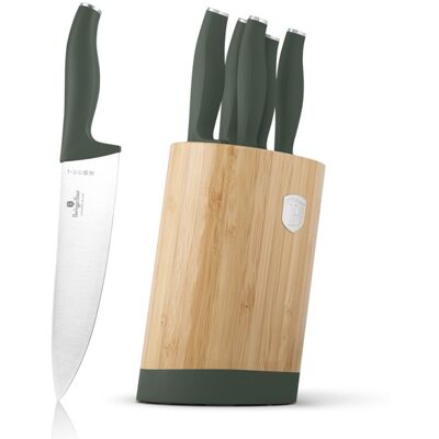 Berlingerhaus Sada Nožů Se Stojanem Bamboo 6 Ks Matte Green Collection Bh-2757 Berlingerhaus Sada Nožů Se Stojanem Bamboo 6 Ks Matte Green Collection Bh-2757