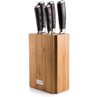 Sada Nožů G21 Gourmet Stone 5 Ks + Bambusový Blok Sada Nožů G21 Gourmet Stone 5 Ks + Bambusový Blok