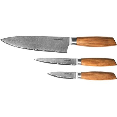 Sada Nožů G21 Gourmet Damascus Small Box 3 Ks, Rukojeť Zebrawood Sada Nožů G21 Gourmet Damascus Small Box 3 Ks, Rukojeť Zebrawood