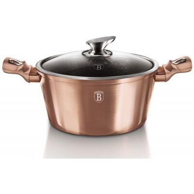 Berlingerhaus Kastrol S Mramorovým Povrchem A Poklicí 30 Cm Rosegold Metallic Line Bh-6194 Berlingerhaus Kastrol S Mramorovým Povrchem A Poklicí 30 Cm Rosegold Metallic Line Bh-6194