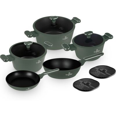 Berlingerhaus Sada Nádobí S Titanovým Povrchem 10 Ks Matte Green Collection Bh-8207 Berlingerhaus Sada Nádobí S Titanovým Povrchem 10 Ks Matte Green Collection Bh-8207