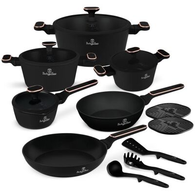 Berlingerhaus Sada Nádobí S Titanovým Povrchem 15 Ks Black Rose Collection Bh-8363 Berlingerhaus Sada Nádobí S Titanovým Povrchem 15 Ks Black Rose Collection Bh-8363