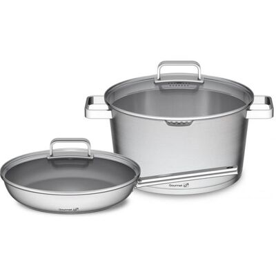 Sada Nádobí G21 Gourmet Magic S Cedníkem, 4 Díly, Nerez Sada Nádobí G21 Gourmet Magic S Cedníkem, 4 Díly, Nerez