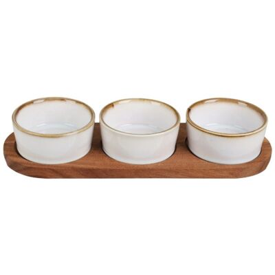 EXCELLENT HOUSEWARE Excellent Servírovací Misky S Podnosem Sada 4 Ks Ko-278000760 EXCELLENT HOUSEWARE Excellent Servírovací Misky S Podnosem Sada 4 Ks Ko-278000760