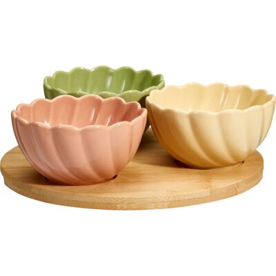 Excellent Houseware Sada Servírovacích Misek Kamenina 4ks Různé Barvy Ko-210001560 Excellent Houseware Sada Servírovacích Misek Kamenina 4ks Různé Barvy Ko-210001560