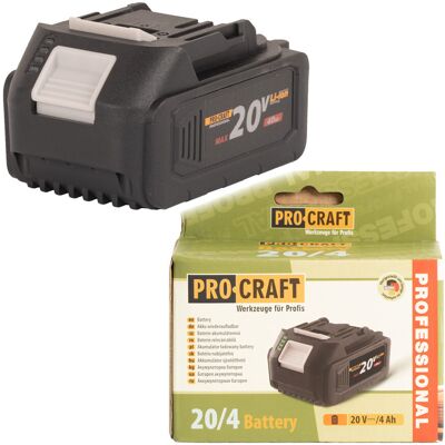 Procraft 20/4 Baterie Akumulátorová 20v Li-Ion, 4000mah Procraft 20/4 Baterie Akumulátorová 20v Li-Ion, 4000mah