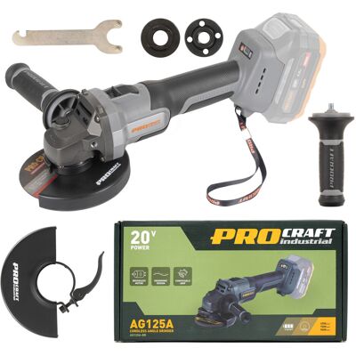 PROCRAFT INDUSTRIAL Procraft Ag125a Bb Aku Úhlová Bruska Industrial Ag125abb (Bez Baterie A Nabíječky), 125mm PROCRAFT INDUSTRIAL Procraft Ag125a Bb Aku Úhlová Bruska Industrial Ag125abb (Bez Baterie A Nabíječky), 125mm