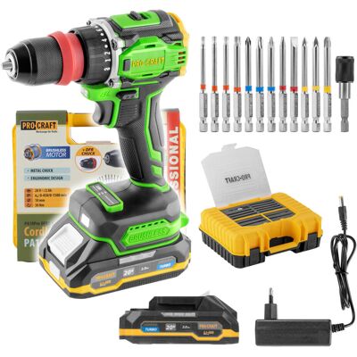 Procraft Pa18prodfr2-1b-C Aku Šroubovák Pa18prodfr2 + Sada Bitů Procraft Pa18prodfr2-1b-C Aku Šroubovák Pa18prodfr2 + Sada Bitů
