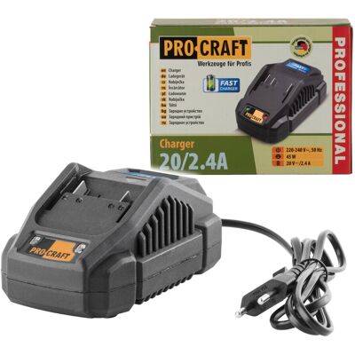 Procraft 20/2.4a Nabíječka Pro 20v Li-Ion Baterie 20/2.4а Fast Charge Procraft 20/2.4a Nabíječka Pro 20v Li-Ion Baterie 20/2.4а Fast Charge