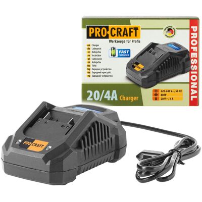 Procraft 20/4a Nabíječka Pro 20v Li-Ion Baterie 20/4а Fast Charge Procraft 20/4a Nabíječka Pro 20v Li-Ion Baterie 20/4а Fast Charge