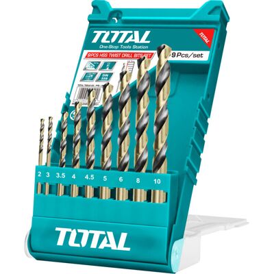 Total Tacsd0095 Vrtáky Do Kovu, Sada 9ks, Hss, Hss Total Tacsd0095 Vrtáky Do Kovu, Sada 9ks, Hss, Hss