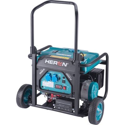 Heron 8896141 Elektrocentrála Benzínová, 7,5hp/3,5kw, Podvozek, Elektrický Start Heron 8896141 Elektrocentrála Benzínová, 7,5hp/3,5kw, Podvozek, Elektrický Start