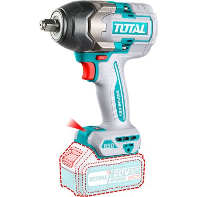 Total Tiwli20851 Utahovák Rázový Aku 1/2", Brushless, 850nm, 20 V Li-Ion, Bez Baterie A Nabíječky, Industrial Total Tiwli20851 Utahovák Rázový Aku 1/2", Brushless, 850nm, 20 V Li-Ion, Bez Baterie A Nabíječky, Industrial