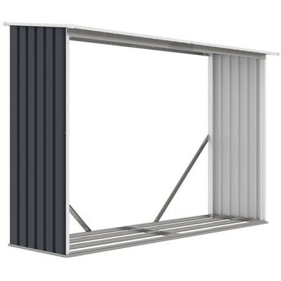 Přístřešek Na Dřevo G21 Woh 181 - 242 X 75 Cm, Antracitový Přístřešek Na Dřevo G21 Woh 181 - 242 X 75 Cm, Antracitový