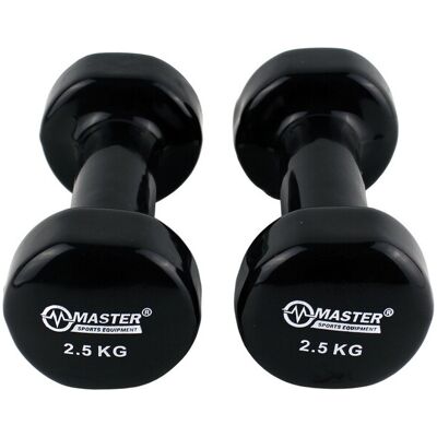Set činek Master Sport z vinylu - 2x2,5kg Vybavení pro fitness Set činek Master Sport z vinylu - 2x2,5kg Vybavení pro fitness