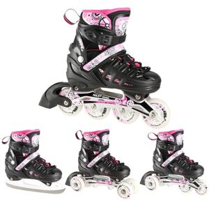 Nils Extreme Růžové 4v1 Inline Brusle - Sportovní vybavení Nils Extreme Růžové 4v1 Inline Brusle - Sportovní vybavení