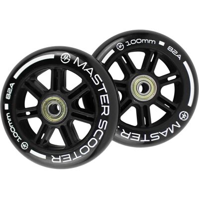 Náhradní Kolečka Na Koloběžky Master Stunt 100 Mm - Černé Náhradní Kolečka Na Koloběžky Master Stunt 100 Mm - Černé