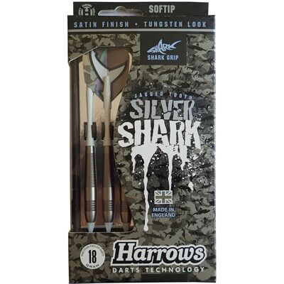 Kubisport 05-T21k-18 Šipky Harrows Soft Silver Shark 18g Kubisport 05-T21k-18 Šipky Harrows Soft Silver Shark 18g