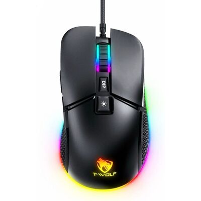 OEM Herní RGB myš T-WOLF G590, 7200 DPI, 13 režimů podsvícení, 6 tlačítek, opletený kabel (USB) OEM Herní RGB myš T-WOLF G590, 7200 DPI, 13 režimů podsvícení, 6 tlačítek, opletený kabel (USB)
