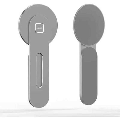 OEM Magnetický boční držák telefonu na notebook / MacBook, hliníkový, skládací konstrukce, stříbrný OEM Magnetický boční držák telefonu na notebook / MacBook, hliníkový, skládací konstrukce, stříbrný