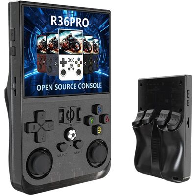 OEM R36 Pro Přenosná herní konzole s 3,5" IPS displejem, černá OEM R36 Pro Přenosná herní konzole s 3,5" IPS displejem, černá