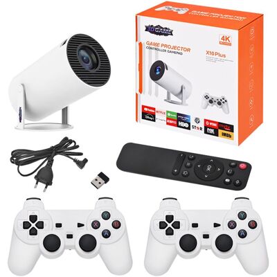 OEM X10 Plus herní projektor s výstupem 4K, Android 11, dvěma bezdrátovými ovladači OEM X10 Plus herní projektor s výstupem 4K, Android 11, dvěma bezdrátovými ovladači