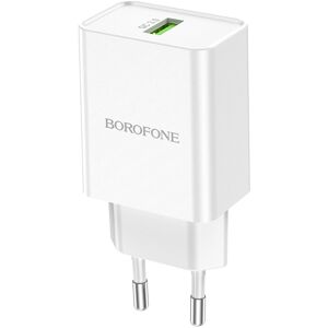 Borofone adaptér BN5 Jingrui - USB, QC 3.0, 18W, bílá Borofone adaptér BN5 Jingrui - USB, QC 3.0, 18W, bílá