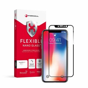Forcell Flexible 5D Full Glue hybridní sklo, iPhone X / Xs, černé