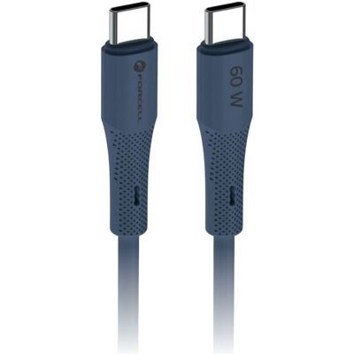 Forcell F-Energy kabel USB-C - USB-C, QC4.0, PD, 3A, 60W, 1 m, modrý Forcell F-Energy kabel USB-C - USB-C, QC4.0, PD, 3A, 60W, 1 m, modrý