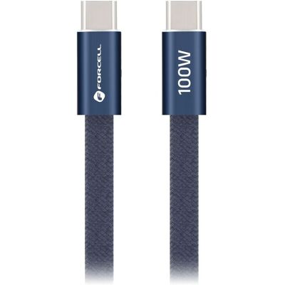Forcell F-Energy kabel USB-C - USB-C, QC4.0, PD, 5A, 100W, 1,2 m, modrý Forcell F-Energy kabel USB-C - USB-C, QC4.0, PD, 5A, 100W, 1,2 m, modrý