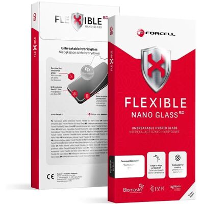 Forcell Flexible 5D Full Glue hybridní sklo, iPhone 15 Pro Max, černé Forcell Flexible 5D Full Glue hybridní sklo, iPhone 15 Pro Max, černé