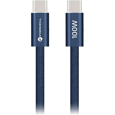 Forcell F-Energy kabel USB-C - USB-C, QC4.0, PD, 5A, 100W, 1,2 m, modrý Forcell F-Energy kabel USB-C - USB-C, QC4.0, PD, 5A, 100W, 1,2 m, modrý