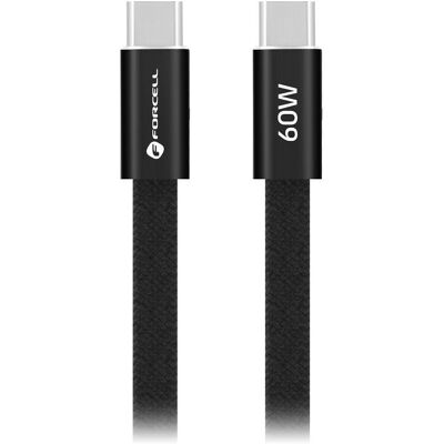 Forcell F-Energy kabel USB-C - USB-C, QC4.0, PD, 3 A, 60 W, 1,2 m, černý Forcell F-Energy kabel USB-C - USB-C, QC4.0, PD, 3 A, 60 W, 1,2 m, černý