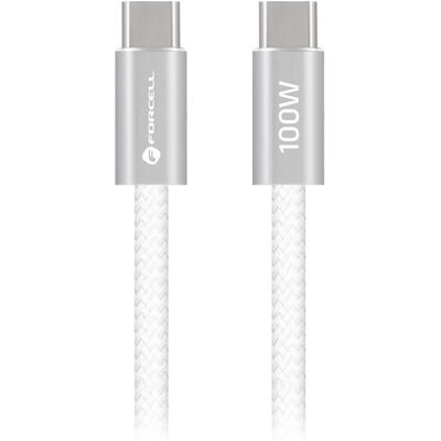 Forcell F-Energy kabel USB-C - USB-C, QC4.0, PD, 5A, 100W, 1,2 m, bílý Forcell F-Energy kabel USB-C - USB-C, QC4.0, PD, 5A, 100W, 1,2 m, bílý