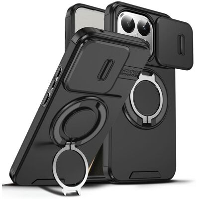 OEM Camslide Stand obal, Xiaomi 15T, černý OEM Camslide Stand obal, Xiaomi 15T, černý